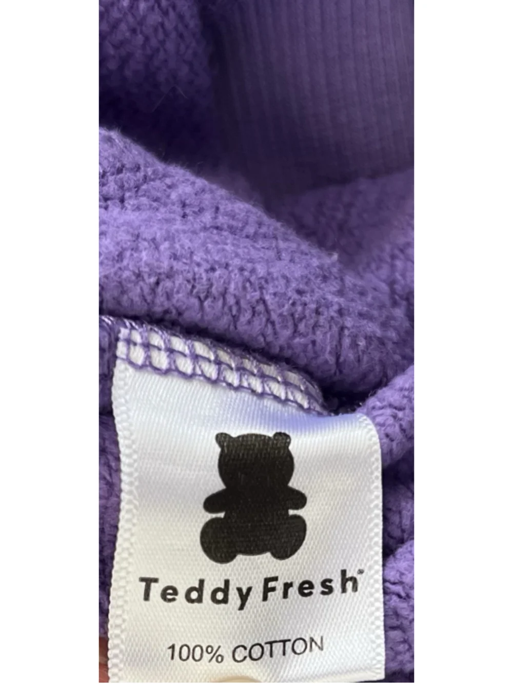Teddy Fresh Purple Sweatpants XL Logo Patch Pocket Lounge Elastic Waist Unisex